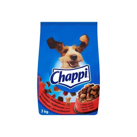 Chappi Hovězí a drůbeží maso kompletní krmivo pro dospělé psy 3kg