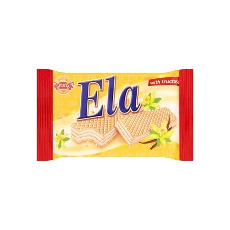 Sedita Ela Oplatky s krémovou náplní s vanilkovou příchutí a fruktózou 40g